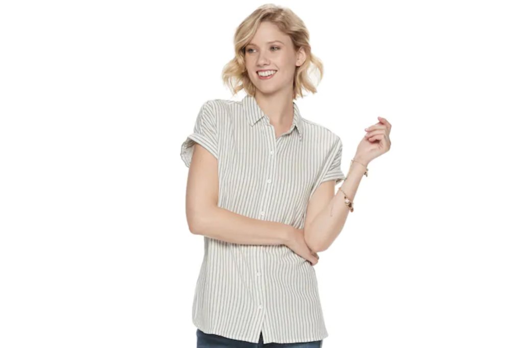 Striped Button Down Kohls