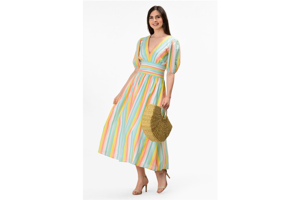 Striped Maxi Dress Plus Sizeeshakti