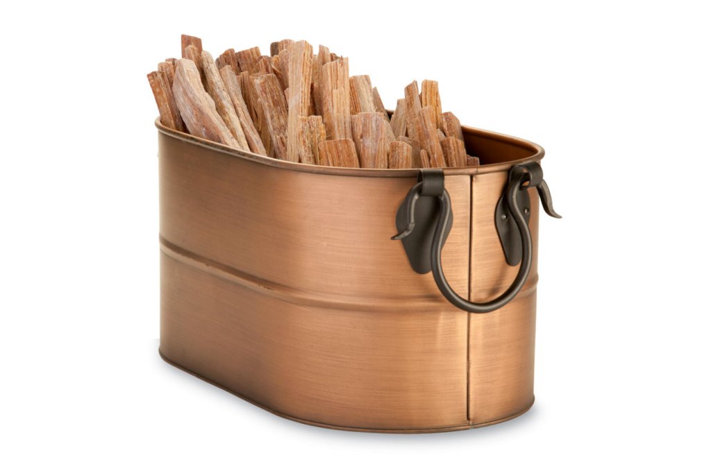 Cabin Decor Ideas Copper Firewood Bucket