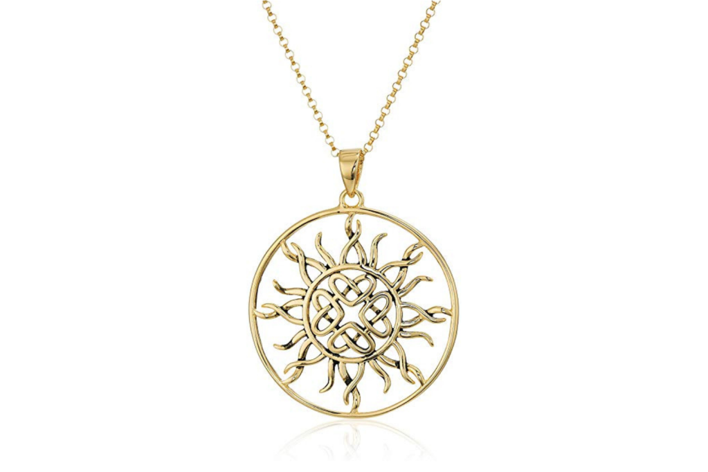 Celtic Sun Yellow Necklace