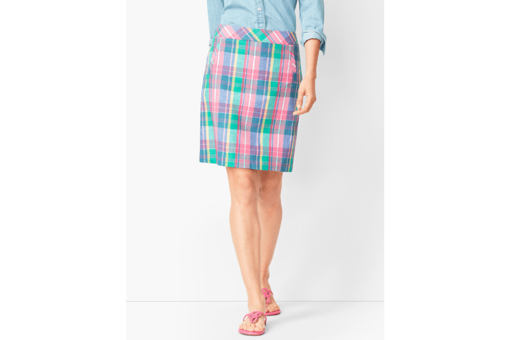 Plaid Pencil Skirt