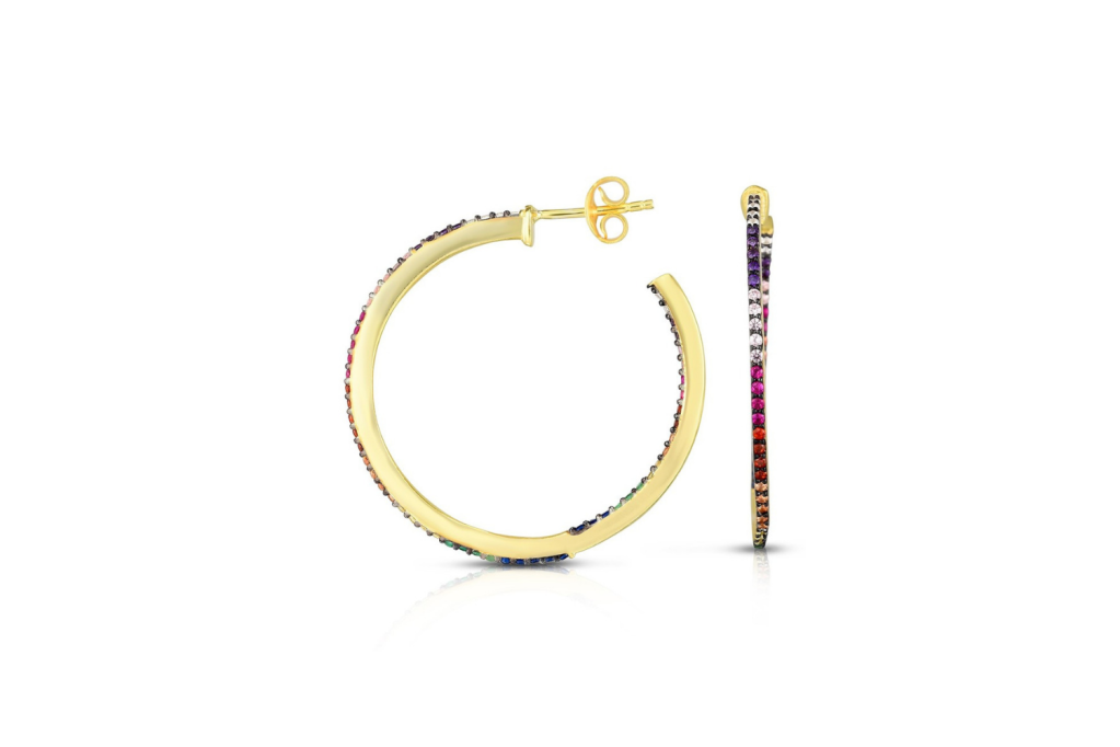 Rainbow Hoop Earrings