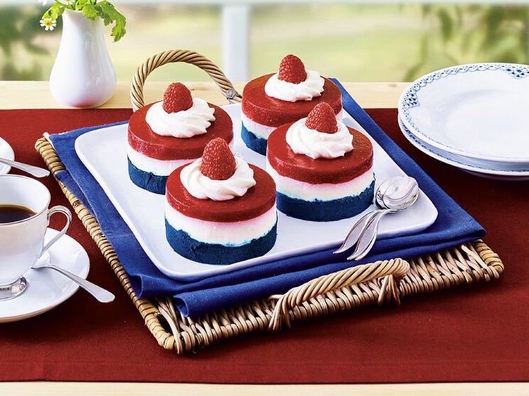 Red White And Blue Mini Cheesecakes