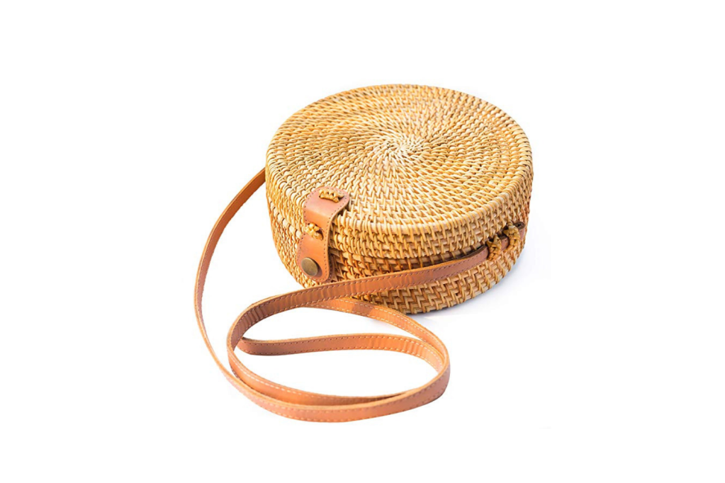 Woven Circle Rattan Bag