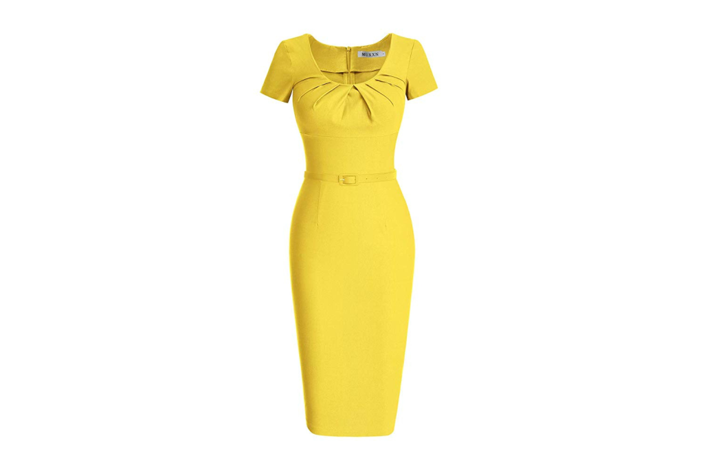 Yellow Pencil Dress