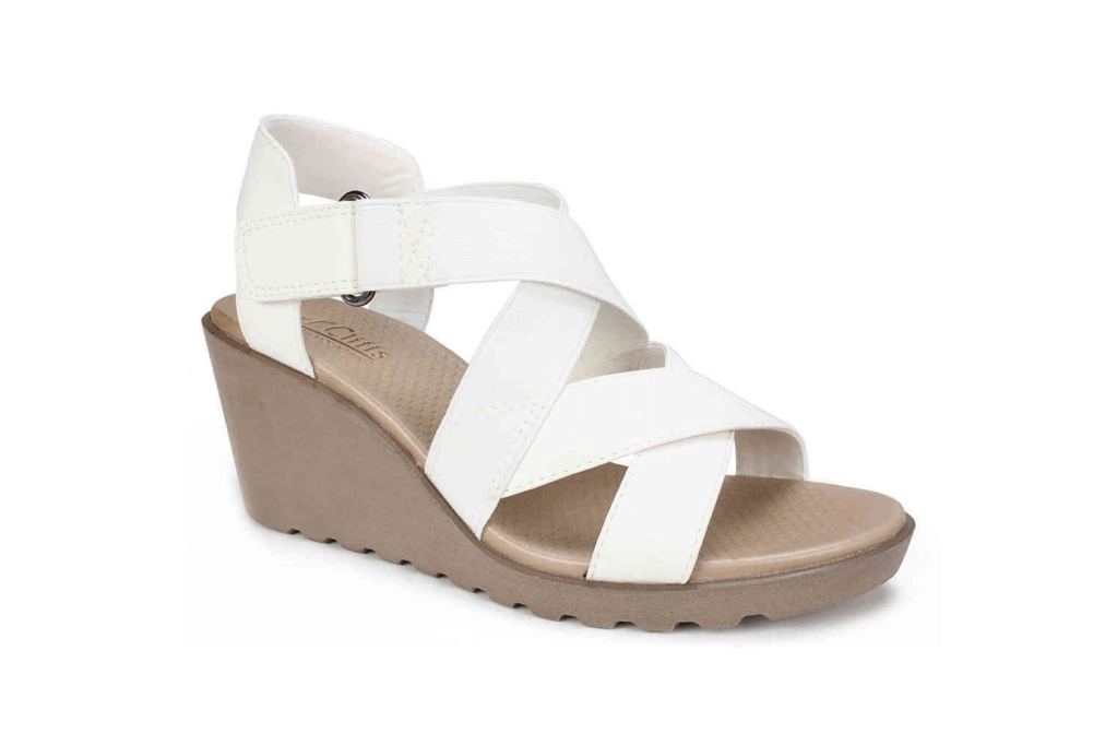 Comfortable White Wedges