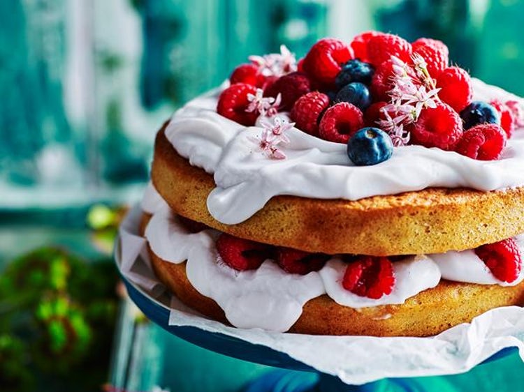 Mixed Berry And Coconut Layer Cake