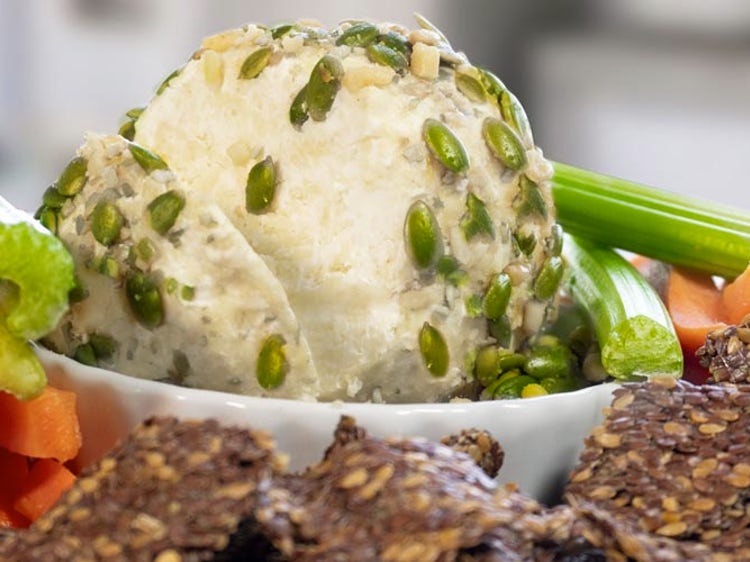 Nut And Seed Crusted Smoked Gouda Cheese Ball