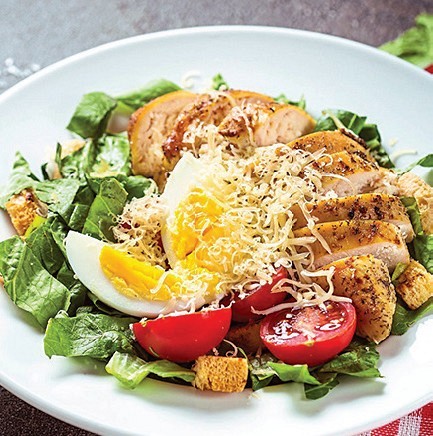Chicken Caesar With Hard Boiled Egg