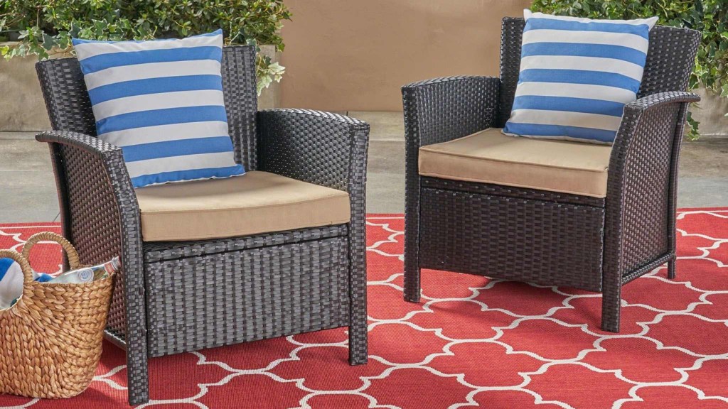 outdoor wicker club chairs