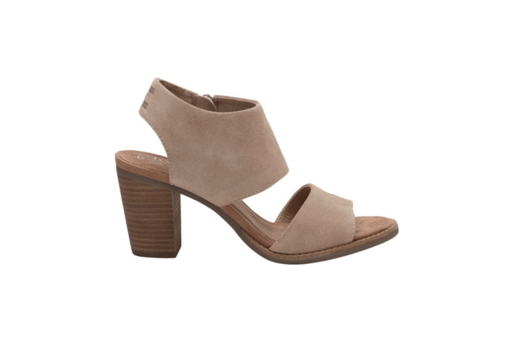 Suede Heel Sandal