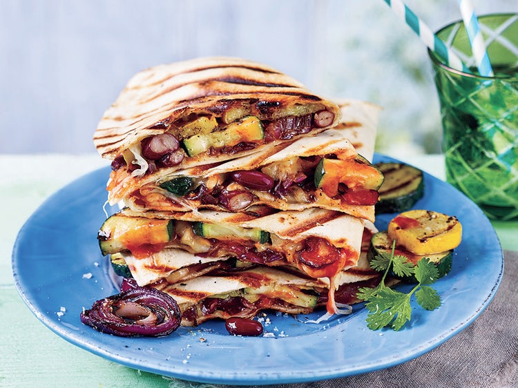Zesty Chicken Veggie Quesadillas