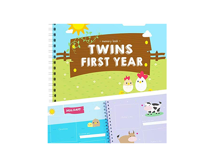 14. Best Baby Memory Book for Twins — 'Twins First Year'
