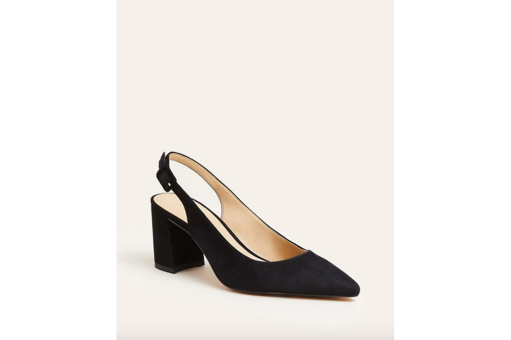Ann Taylor Brielle Suede Slingback Pumps