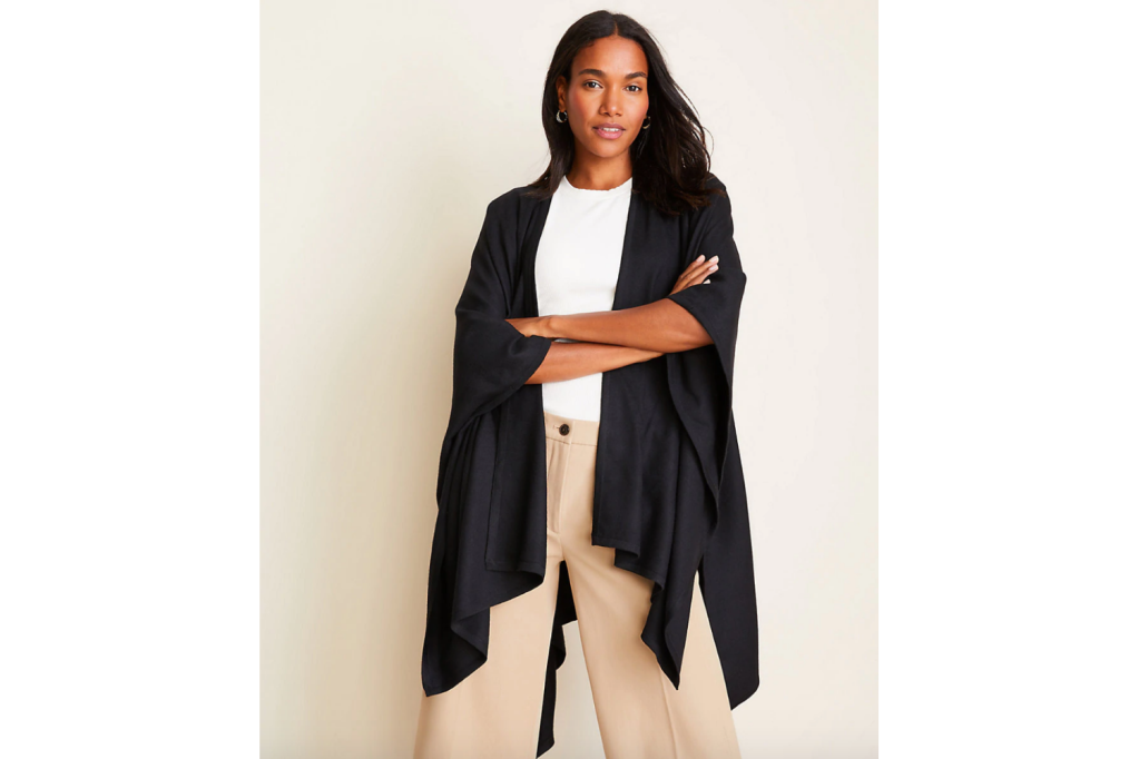 Ann Taylor Open Poncho Wrap