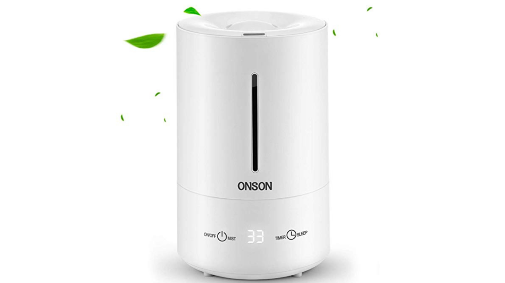 Best Humidifier for a Sore Throat — ONSON 4.5L Ultrasonic Cool Mist Humidifier