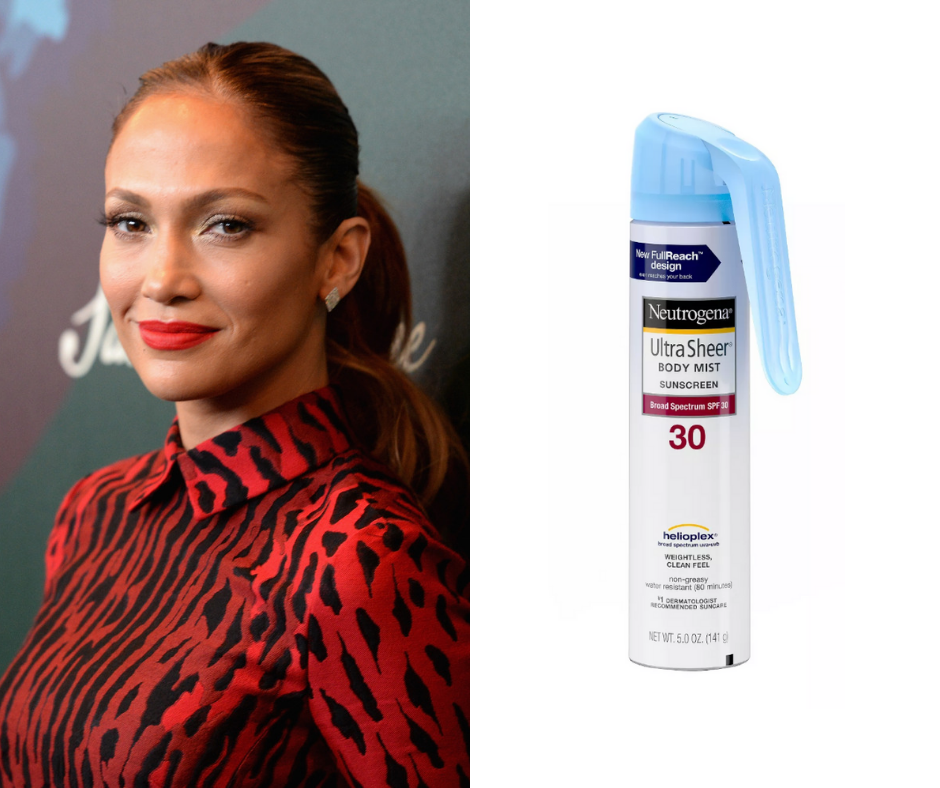 Jennifer Lopez — Neutrogena Ultra-Sheer Body Mist Sunscreen