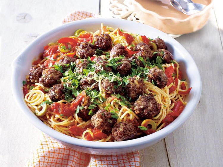 Herb Kissed Spaghetti And Meatballs