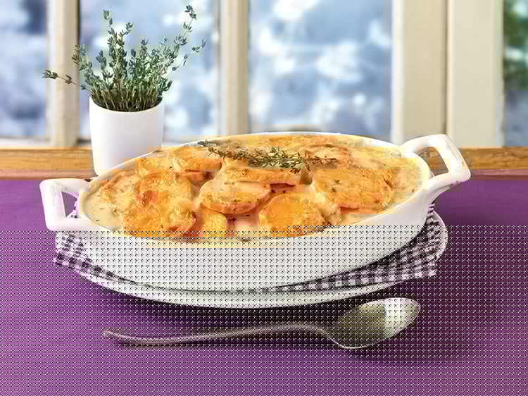 Sweet Potato Apple Gratin