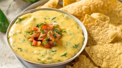 Chile con Queso with tortilla chips