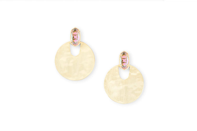 Kendra Scott Deena Gold Blush Hoops