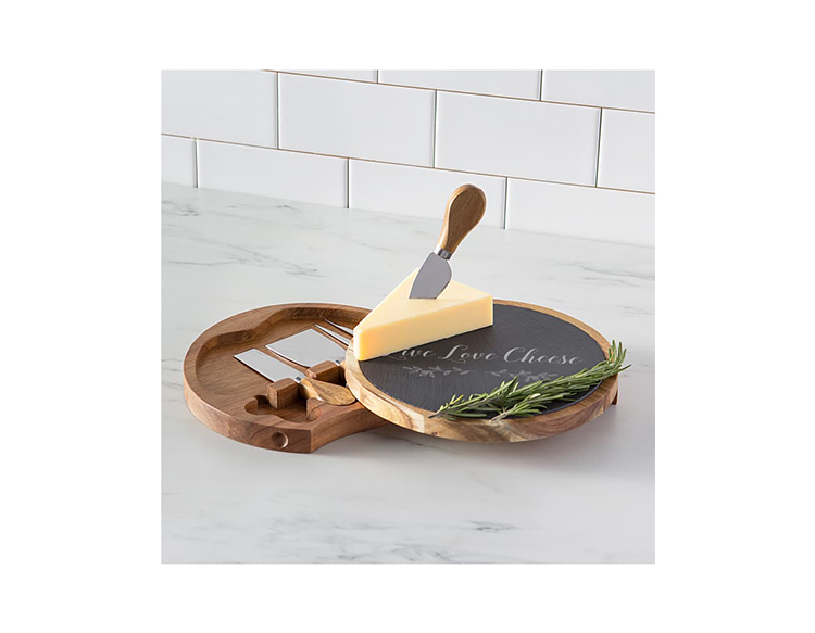 11. Best White Elephant Gift Under $45 — Cathy's Concepts Live Love Cheese Board & Utensil Set