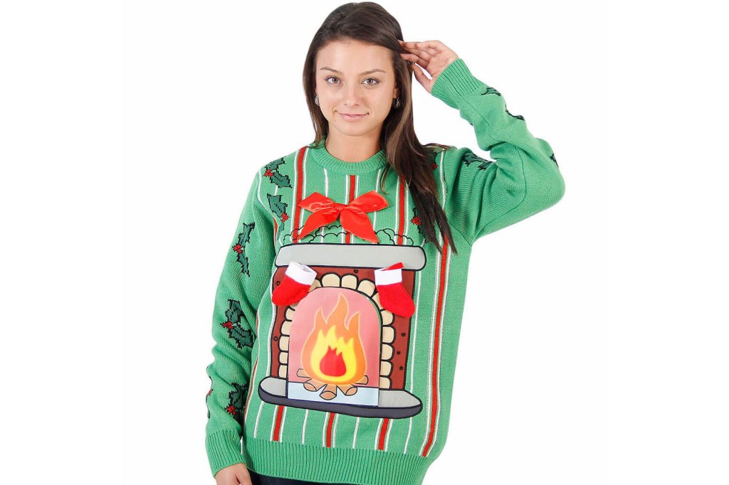 Led Fireplace Sweater