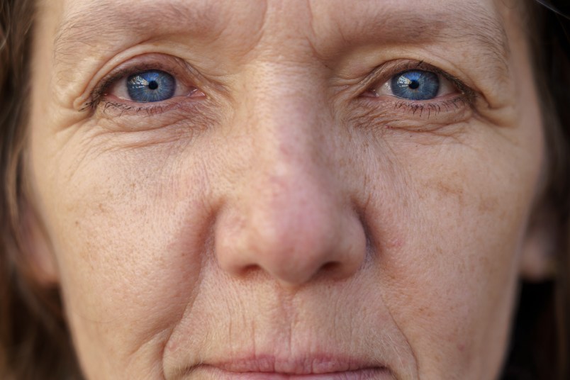 portrait of older woman's eyes