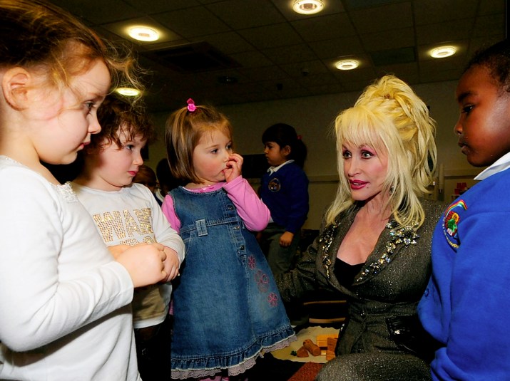 Dolly Parton with kids