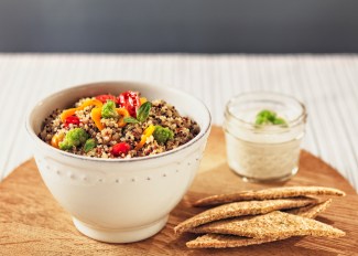 Quinoa salad with various vegetables