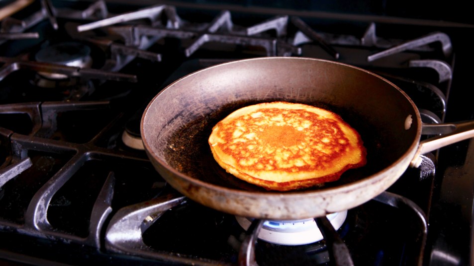Pancake on the stove