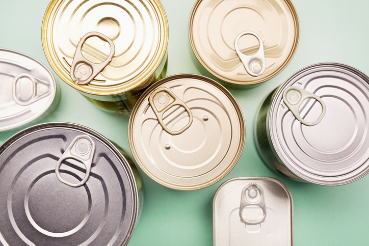 Canned foods from above