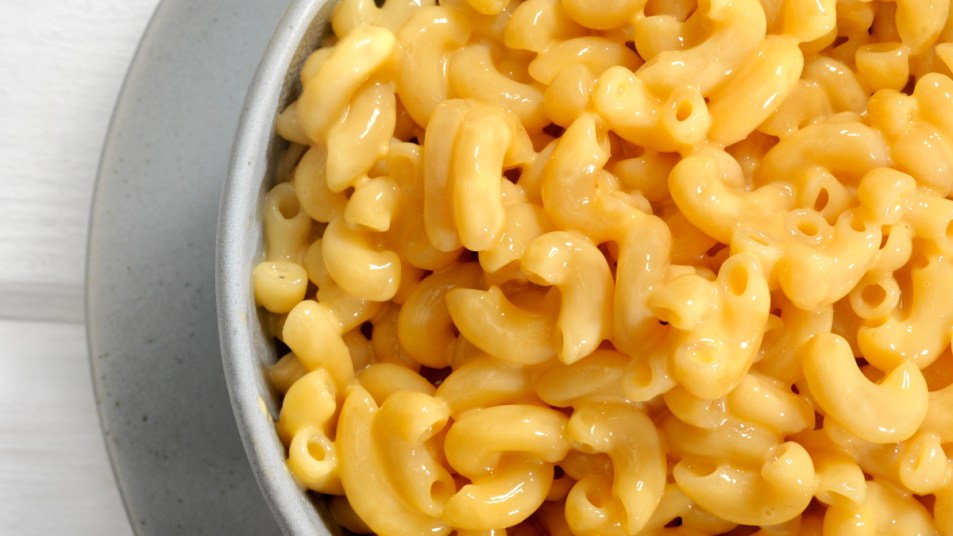 Close up of mac and cheese