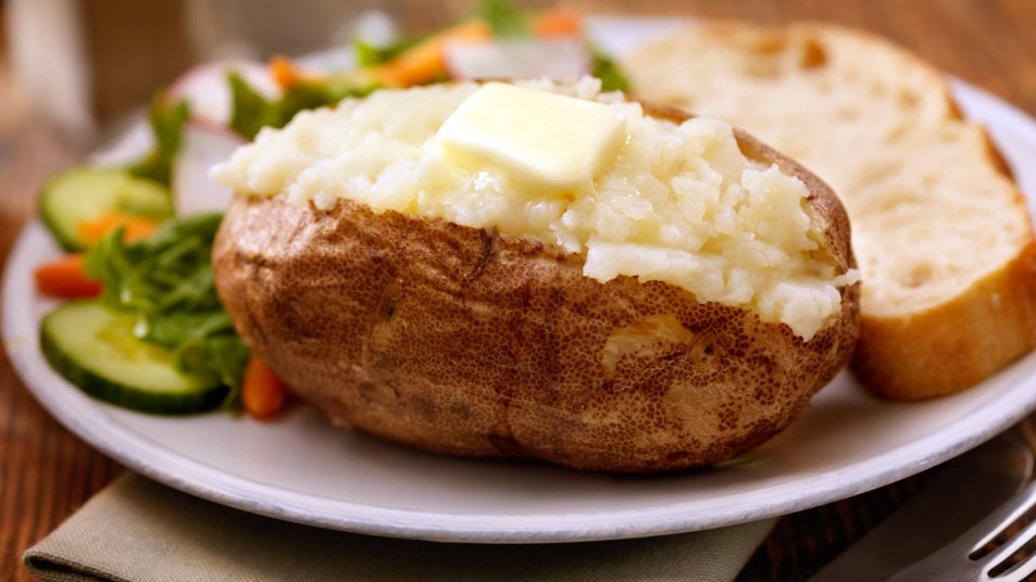 baked potato with butter