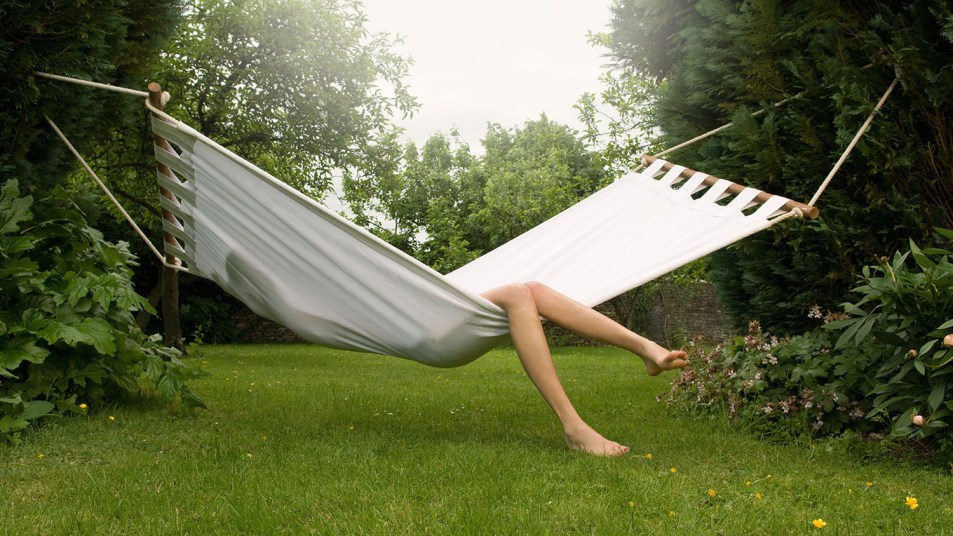 woman in a hammock