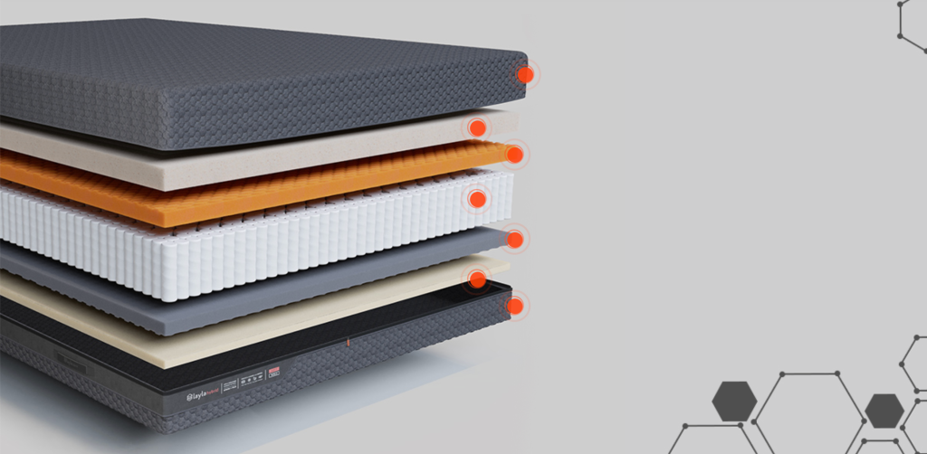 Layla hybrid mattress layers