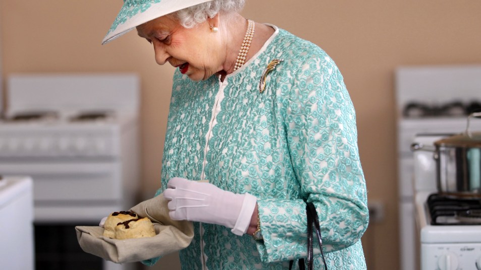 Queen Elizabeth with scones