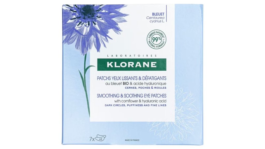 Klorane Smoothing and Soothing Eye Patches With Cornflower and Hyaluronic Acid