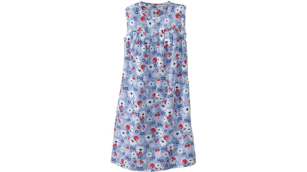 cherries and flowers house dress