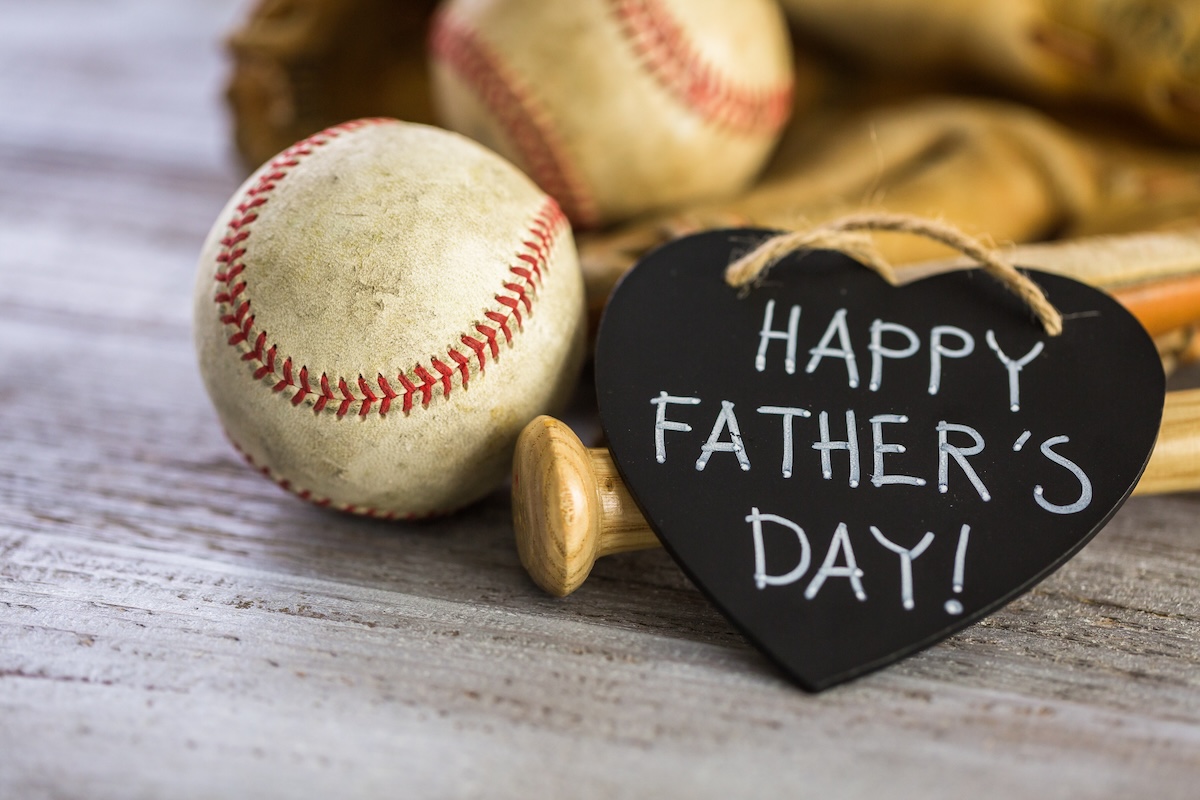 Celebrating Father's Day for baseball dad.