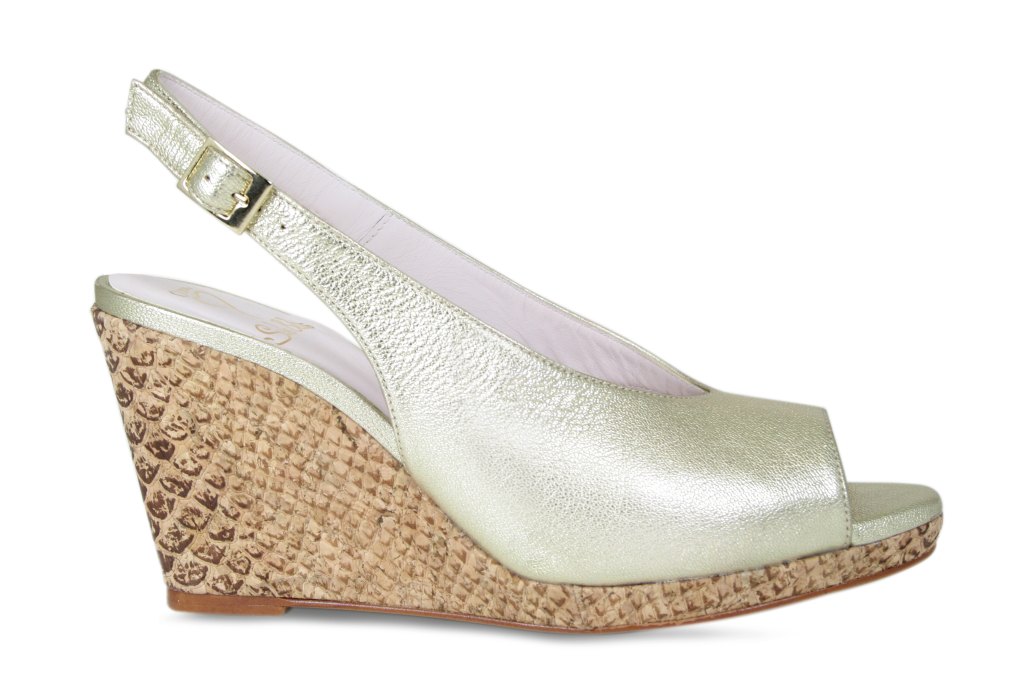 gold wedge shoes
