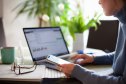 woman on computer
