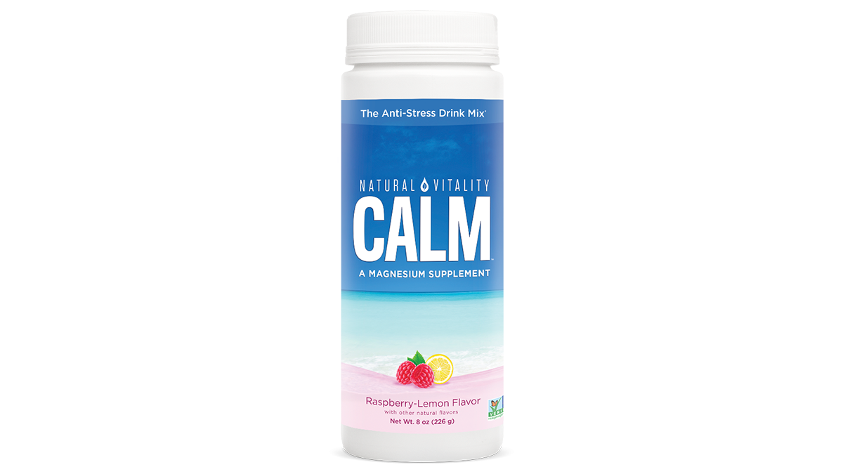 natural vitality magnesium supplement calm lemon raspberry drink mix
