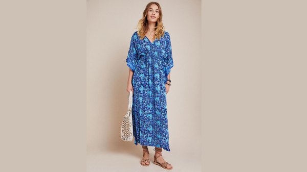 anthropologie caftan dress