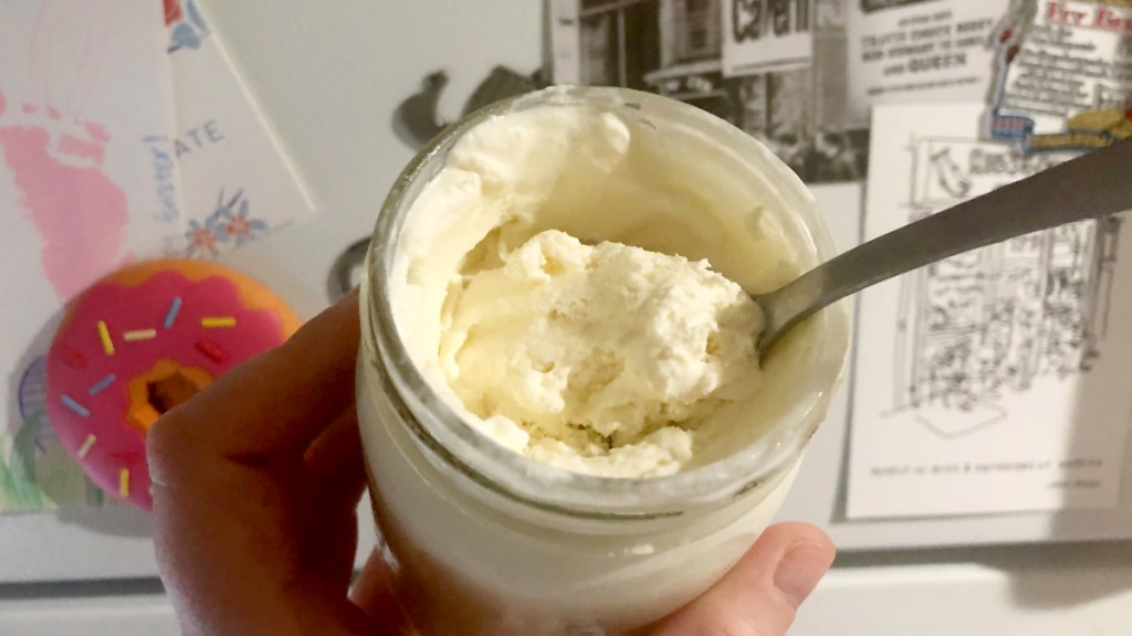 Mason jar ice cream