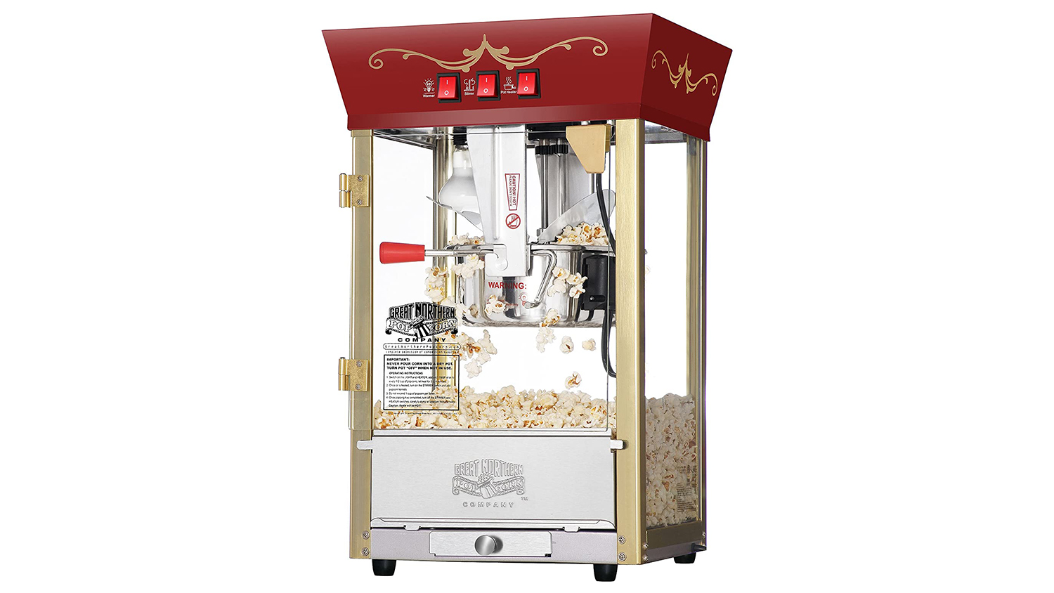 movie theater style antique popcorn machine