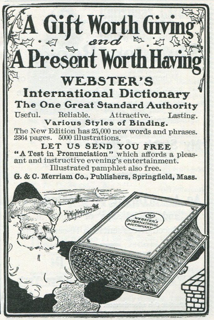 Webster's Dictionary ad from 1902