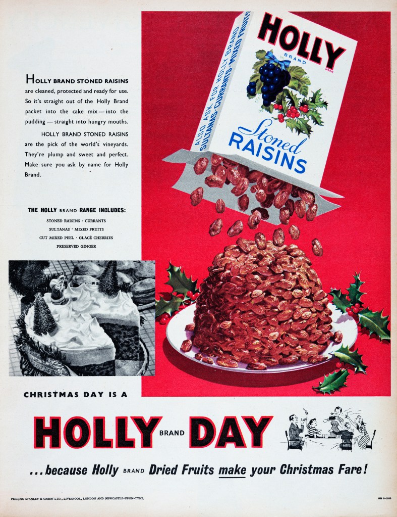 Holly raisins ad from 1955