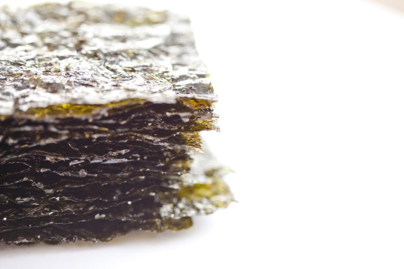 Stack of roasted seaweed