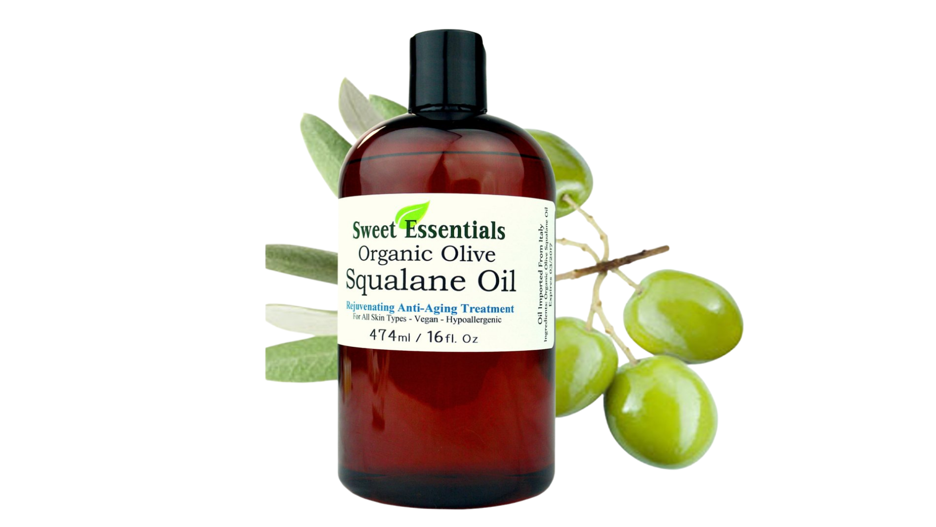 Sweet Essentials Pure Organic Squalane Oil skin and hair